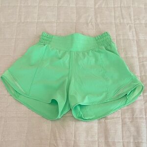 Lululemon size 0 Green Athletic Hotty Hot Shorts "4